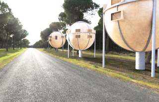 Illustration for article titled Pop-up orb city could house 10,000 people in six months